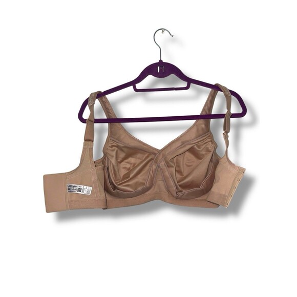 Glamorise 1007 MagicLift Seamless Firm Support Bra Beige Lace 34F - Picture 13 of 14